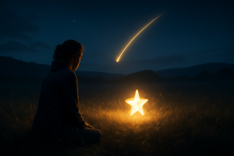 Every Night, a Star Falls in the Same Field. People Say It Brings a New Beginning
