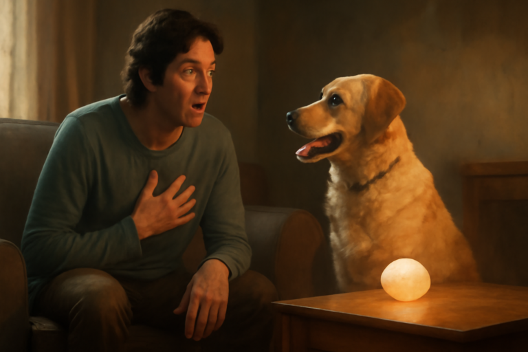 His Dog Started Talking One Morning. The First Thing It Said Saved His Life