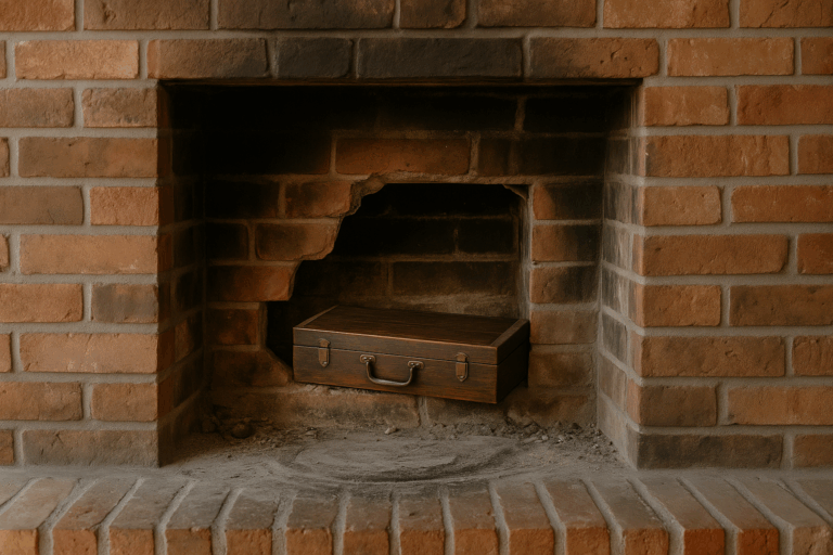 After a Couple’s Fireplace Began Leaving Strange Ash Patterns, What They Found Behind the Brickwork Was Completely Unbelievable