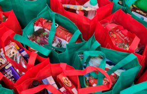 red and green plastic pack