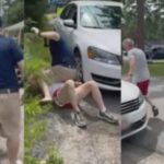 Cop scratched 72-year-old man’s car, then bull-rushed him on the ground and started brutally punching him, but passerby caught everything on video