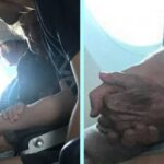 Who was the man who guided a worried 96‑year‑old woman on her flight