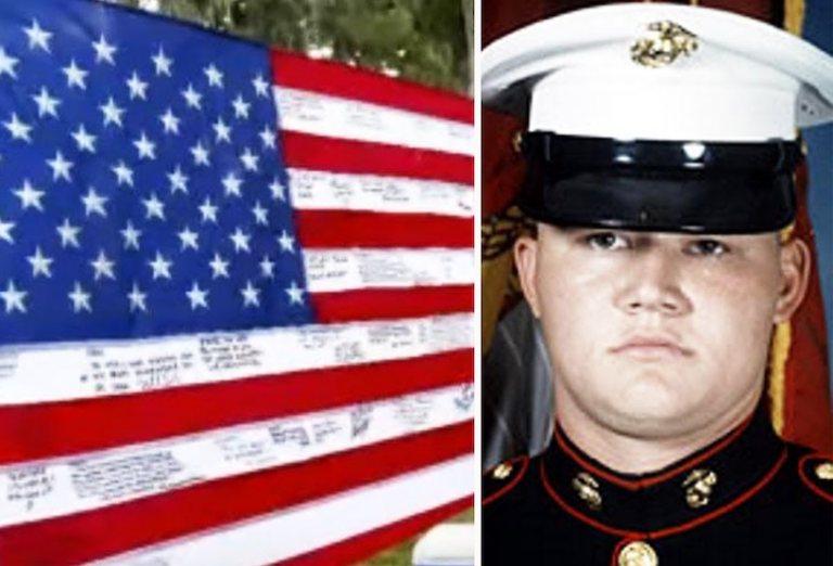 Woman and her husband found an old flag at garage sale, ‘then the Marines came’!